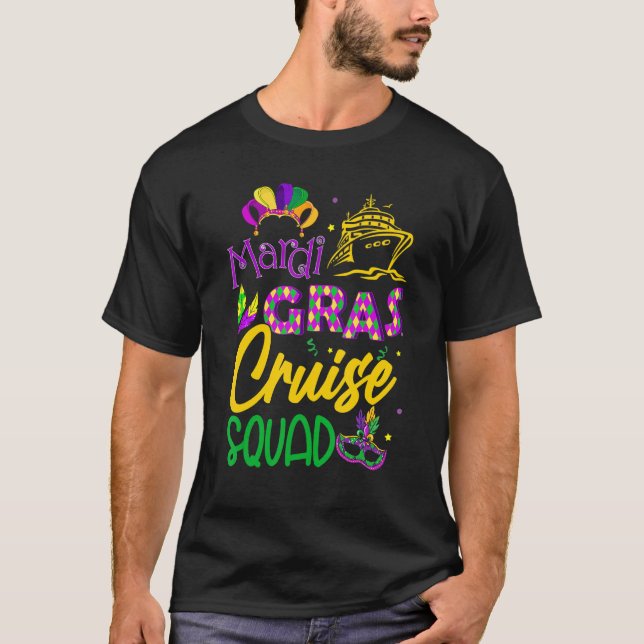 Mardi Gras Cruise Squad Matching Group Cruising Cr T-Shirt (Vorderseite)