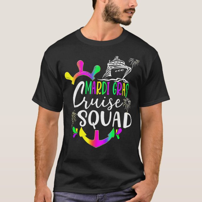 Mardi Gras Cruise Squad Matching Group Family Vaca T-Shirt (Vorderseite)