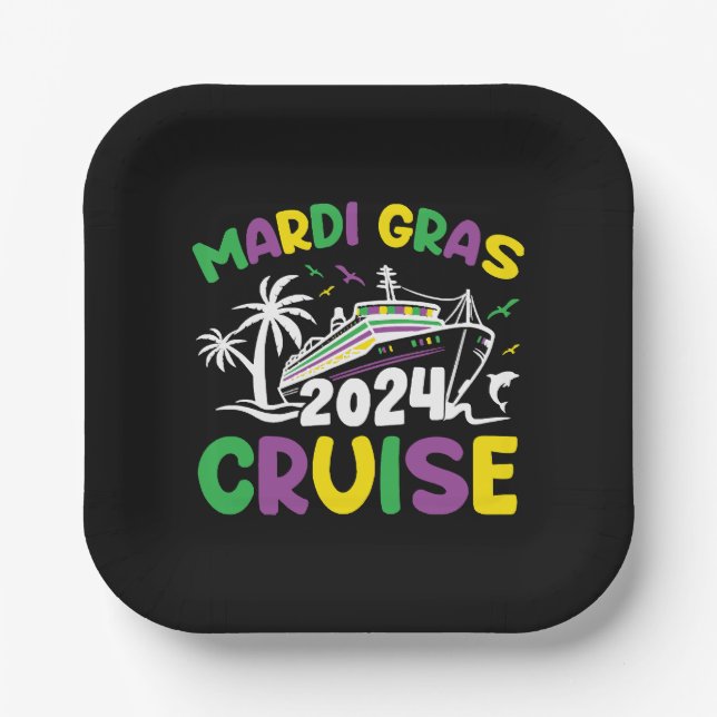 Mardi Gras Cruise Squad Pappteller (Vorderseite)