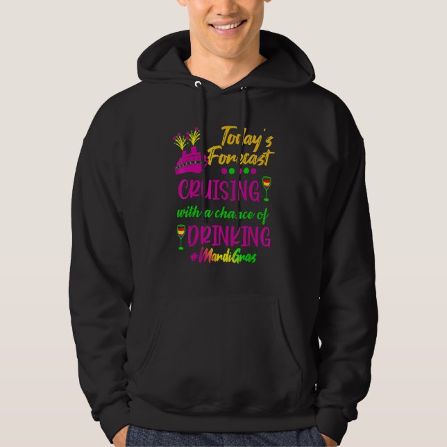 Mardi Gras Cruise Today Forecast Group Matching Ou Hoodie (Vorderseite)