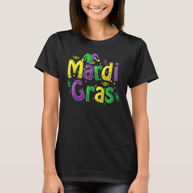 Mardi Gras  Cute Carnival Fat Tuesday Funny Gift T-Shirt (Vorderseite)