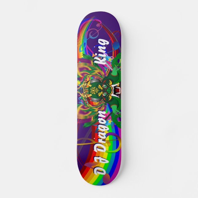Mardi Gras D. J. Dragon King View Notizen Skateboard (Vorderseite)