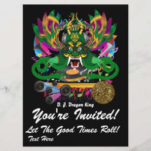 Mardi Gras D. J. Dragon King View Tips bitte Einladung