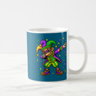 Mardi Gras Dabbing Junge Lustige Narrenkappe Kind  Kaffeetasse