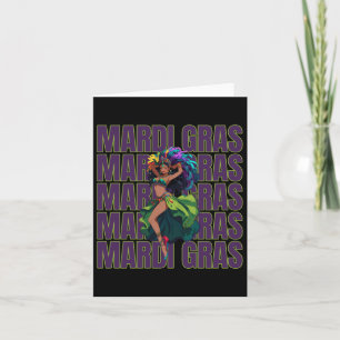 Mardi Gras Dancer Sticker Karte