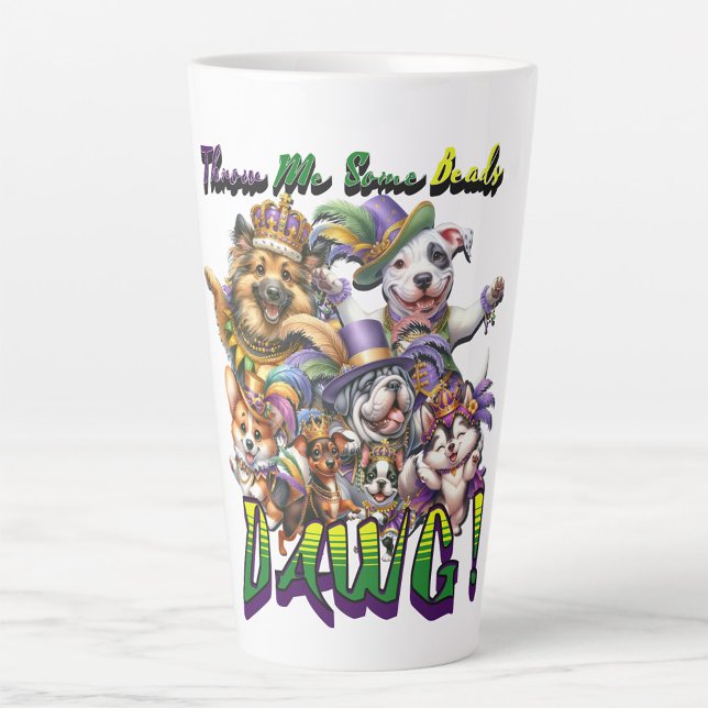 Mardi Gras Dawg Milchtasse (latte)