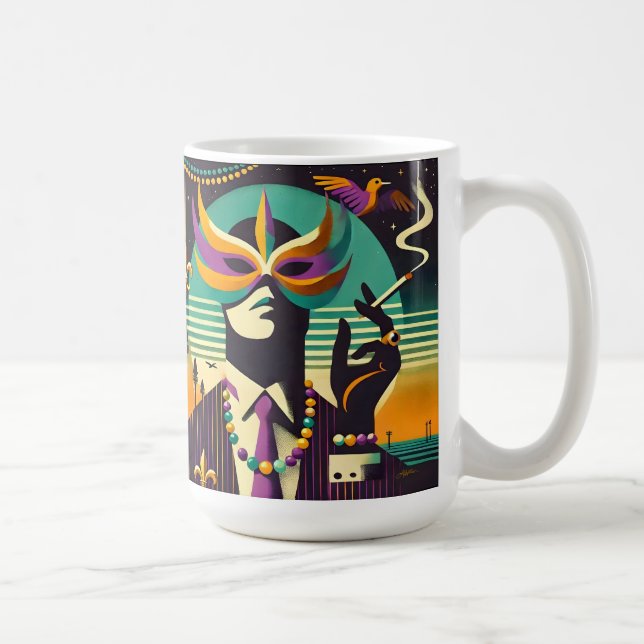 Mardi Gras der Raucher Kaffeetasse (Rechts)
