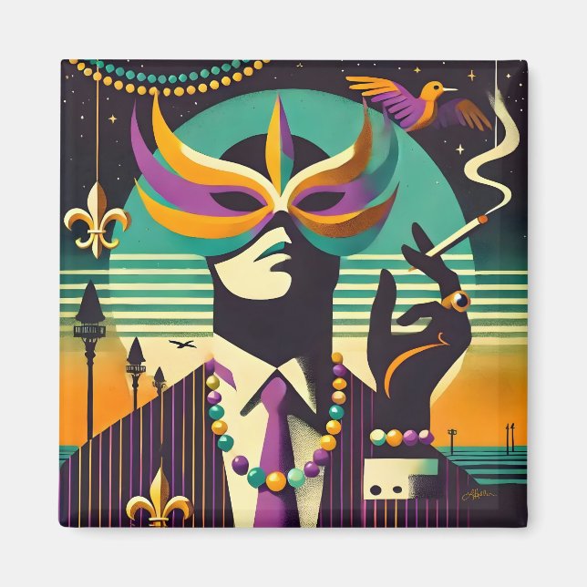 Mardi Gras der Raucher Magnet (Vorne)