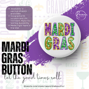 Mardi Gras Design Knopf Button