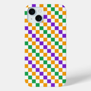 Mardi Gras diagonales Schachbrettmuster Case-Mate iPhone Hülle