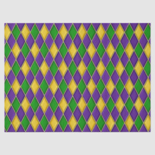 Mardi Gras Diamonds Harlequin Druckmuster Seidenpapier