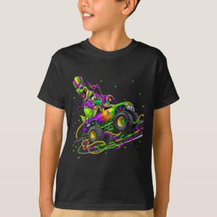 Mardi Gras Dinosaur Monster Truck Lustiger Männer T-Shirt