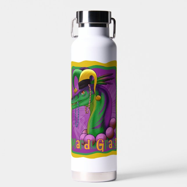 Mardi Gras Dinosaur Trinkflasche (Vorne)
