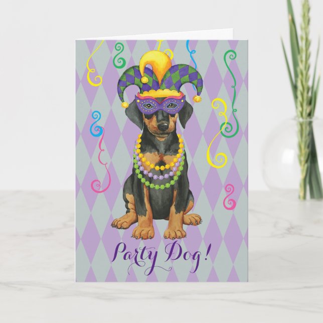 Mardi Gras Dobe Karte (Vorderseite)