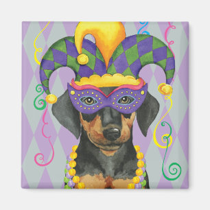 Mardi Gras Dobe Magnet