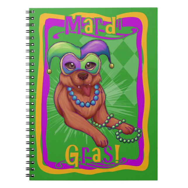 Mardi Gras Dog Notizblock (Vorderseite)