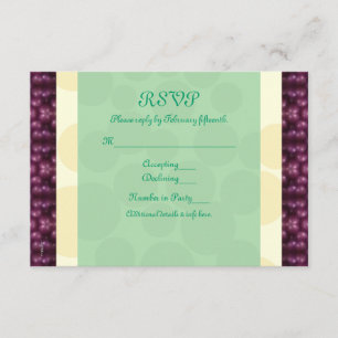 Mardi Gras Dots Lila, gelb, grün UAWG RSVP Karte