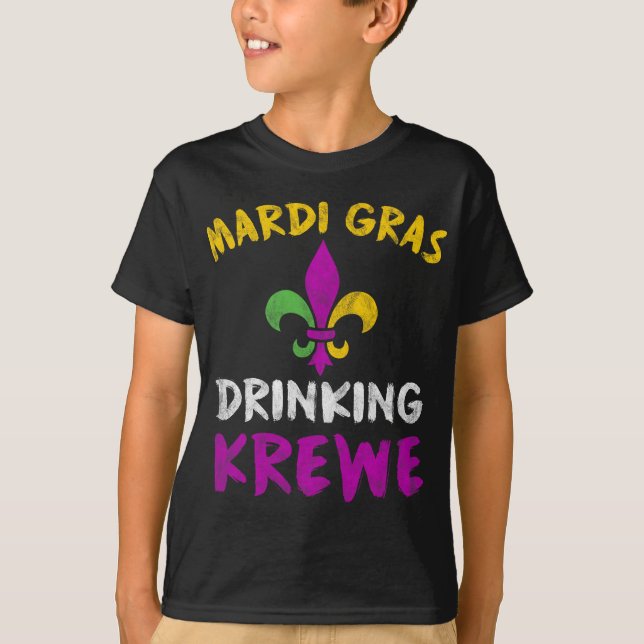 Mardi Gras Drinking Krewe Shirt Group Squad New Or (Vorderseite)