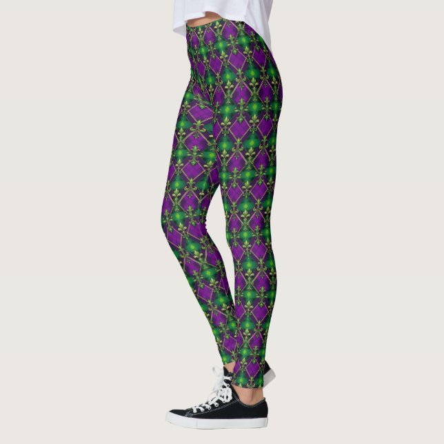 Mardi Gras Druck Leggings (Links)