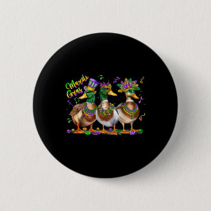 Mardi Gras Duck Carnival Kostüm Louisiana Men Wom Button