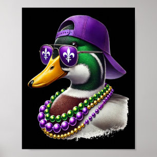 Mardi Gras Duck Jagd Mardi Gras Kostüme Frauen m Poster