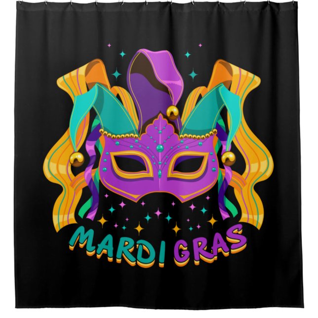 Mardi Gras Duschvorhang (Vorderseite)