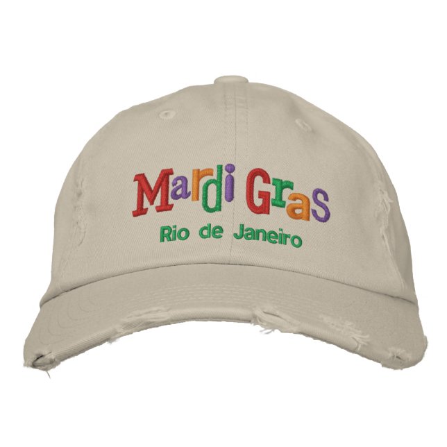 Mardi Gras Embroidery Hat Bestickte Baseballkappe (Vorderseite)