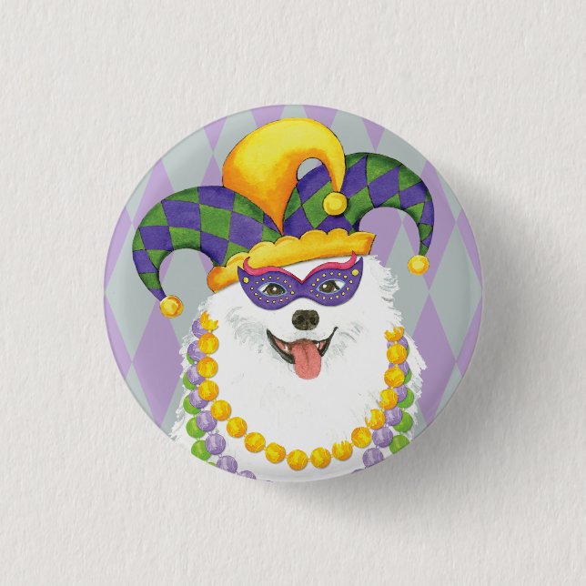 Mardi Gras Eskie Button (Vorderseite)