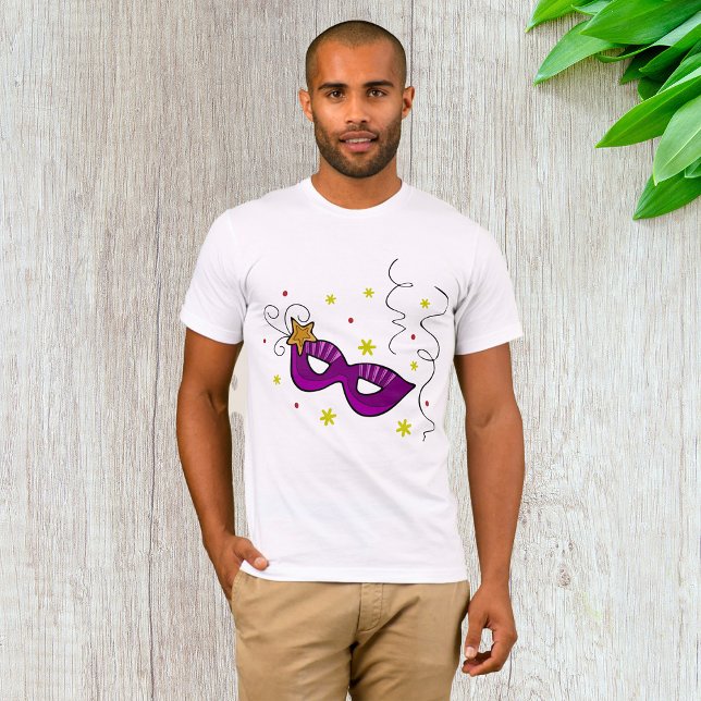 Mardi Gras Eye Mask Carnival Mens T - Shirt (Von Creator hochgeladen)