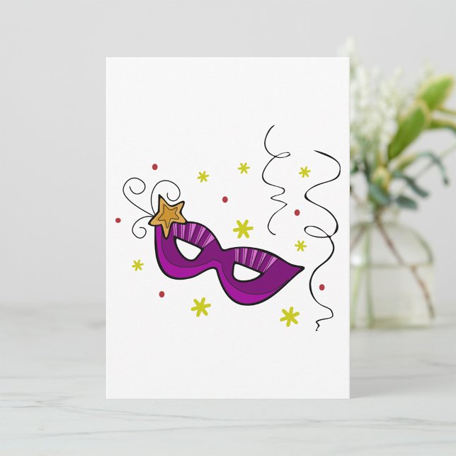 Mardi Gras Eye Mask Karneval Einladungen (Von Creator hochgeladen)