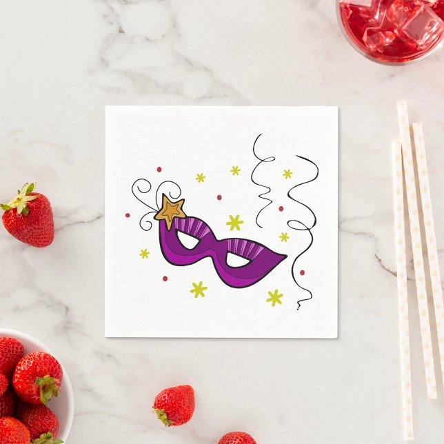 Mardi Gras Eye Mask Karneval Paper Napkins Serviette (Von Creator hochgeladen)