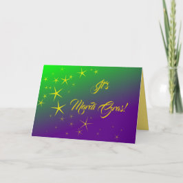 Mardi Gras Faltkarte Feiertagskarte