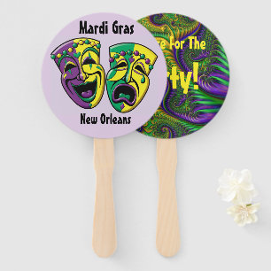 Mardi Gras Fan New Orleans Party Fächer