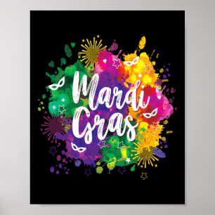 Mardi Gras Fat Dienstag New Orleans Festival Moon Poster