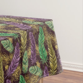 Mardi Gras Feder Muster Tischdecke