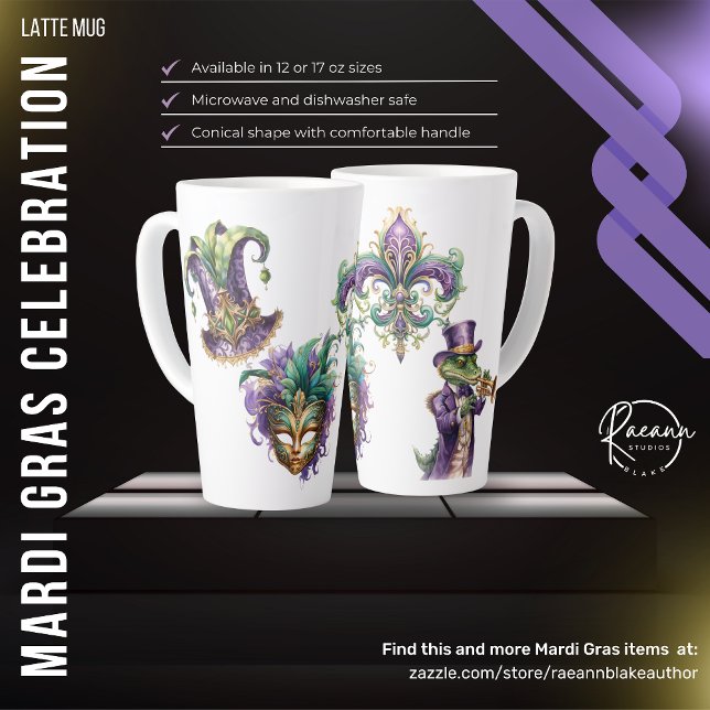 Mardi Gras-Feier Keramik-Latte-Mug Milchtasse (Von Creator hochgeladen)