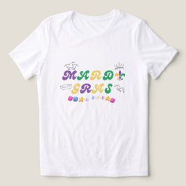 Mardi Gras Feier Liebe Tri-Blend Shirt