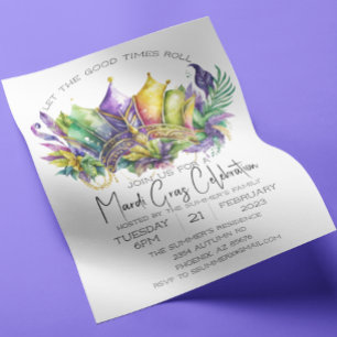 Mardi Gras-Feier Wasserfarbenenkrone