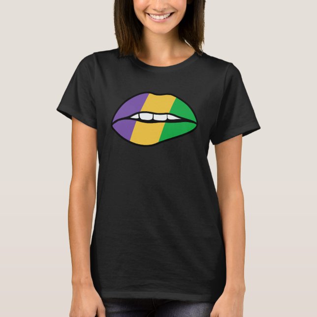 Mardi Gras Festival Moon and Stars T-Shirt (Vorderseite)
