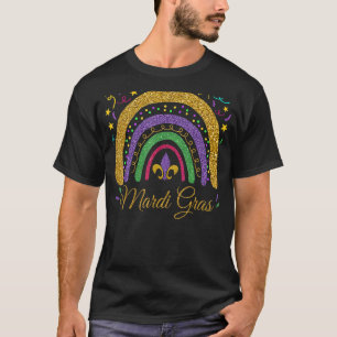 Mardi Gras Festival Rainbow Lila Green Yellow Ca T-Shirt