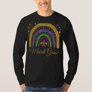 Mardi Gras Festival Rainbow Lila Green Yellow Ca T-Shirt