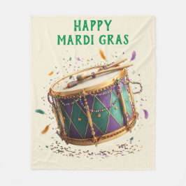 Mardi Gras Festive Drum Fleecedecke