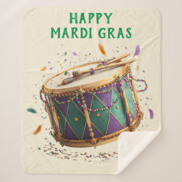 Mardi Gras Festive Drum Sherpadecke