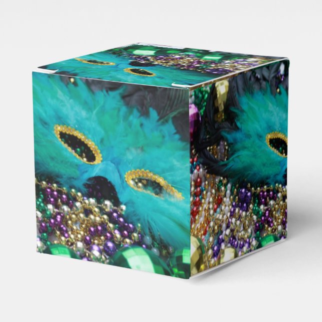 Mardi Gras Festive Gastgeschenk Custom Geschenkbox Geschenkschachtel (Vorderseite)