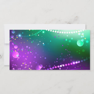 Mardi Gras Festiver Lila Hintergrund Karte