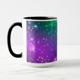 Mardi Gras Festiver Lila Hintergrund Tasse