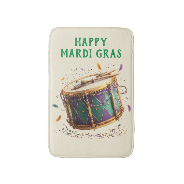 Mardi Gras Festtrommel Badematte (Vorderseite Vertikal)