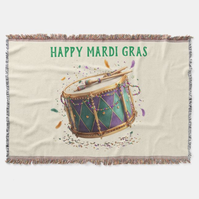 Mardi Gras Festtrommel Decke (Vorderseite)
