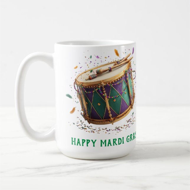 Mardi Gras Festtrommel Kaffeetasse (Links)