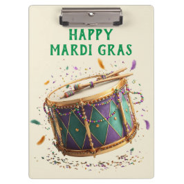 Mardi Gras Festtrommel Klemmbrett